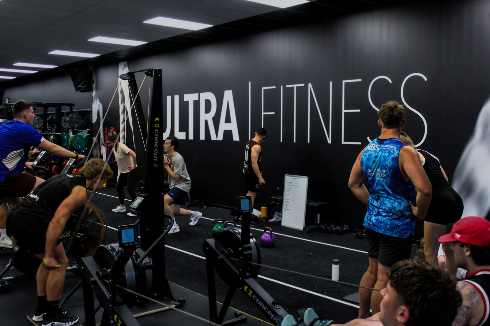 A coached class on the Ultra Fitness floor